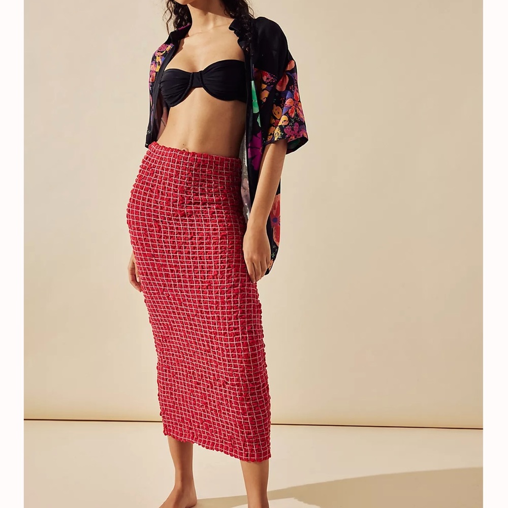 NWT Free People Standout Smocked Convertible Midi. Size xsmall.